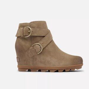 Sorel Joan Of Arctic‎ Wedge II Buckle Bootie Beige Size 8